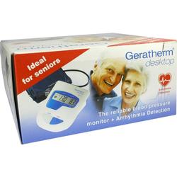 Verpackung eines Blutdruckmessgeräts für Senioren mit lächelndem Paar und Herzsymbol.